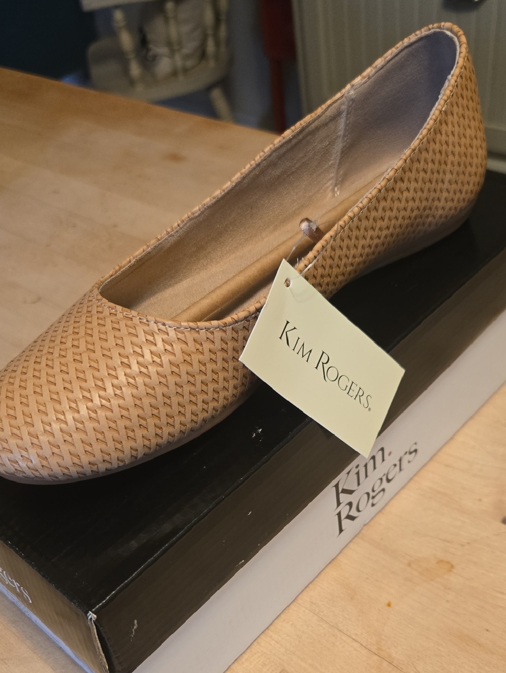Kim Rogers Natural Amelia Flat With Memory Foam